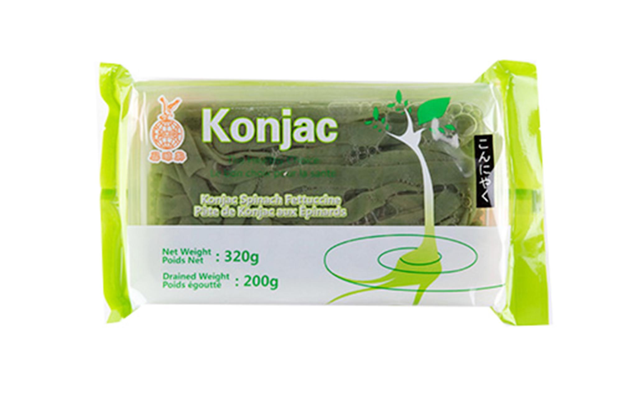 Tagliatelles de Konjac aux épinards 0g de Glucides - déjà cuites - Paris Store à rincer et à réchauffer