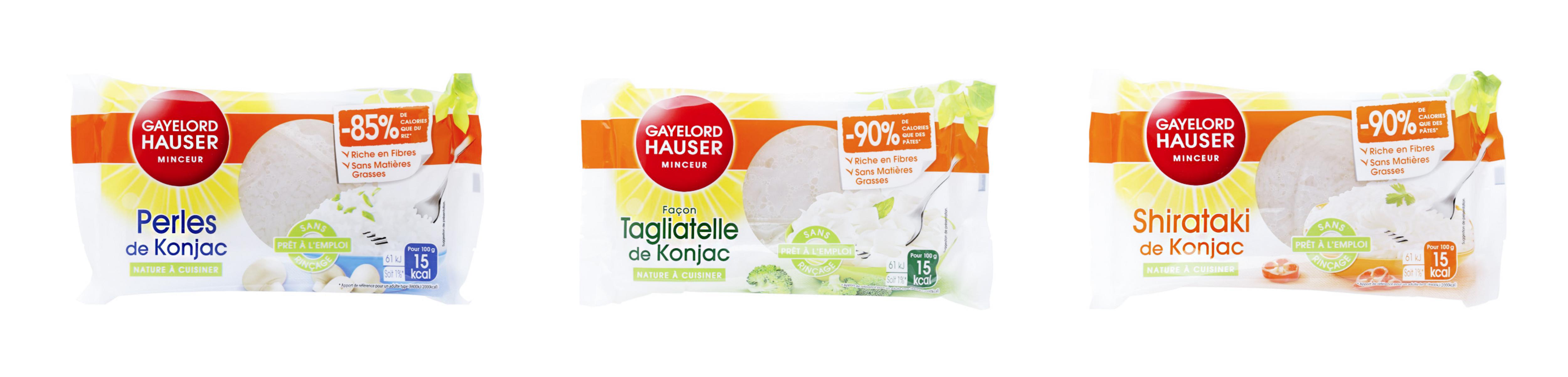 Pains et Riz de Konjac Gayelord Hauser 0g de Glucides - déjà cuites et rincées à réchauffer / enseignes standard