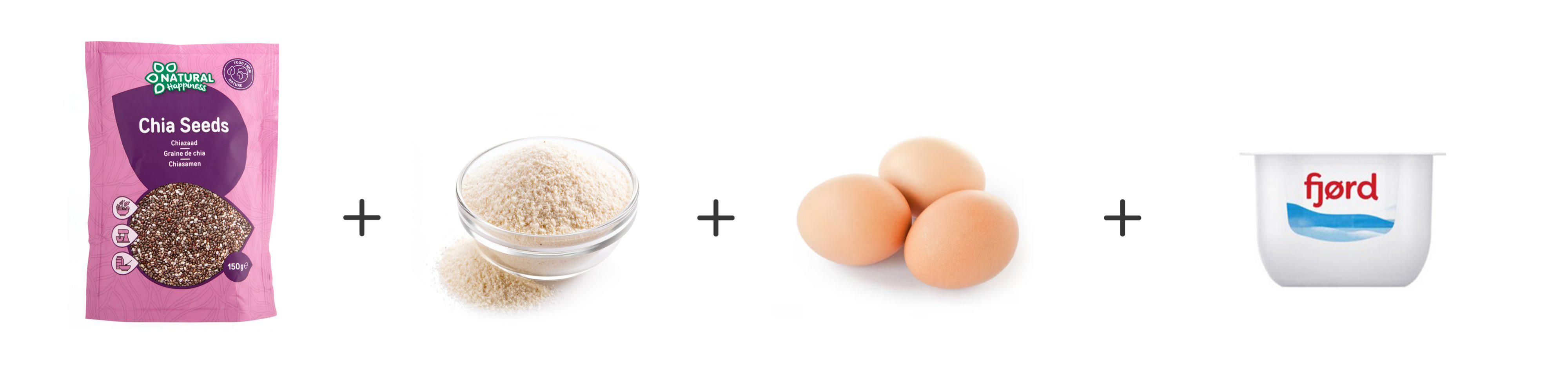 Ingrédients muffins chia Keto | Ariel®