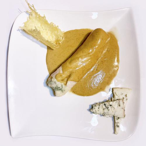 Filet de Dinde Gorgonzola sauce crème | Kracker de Gruyère & Roquefort