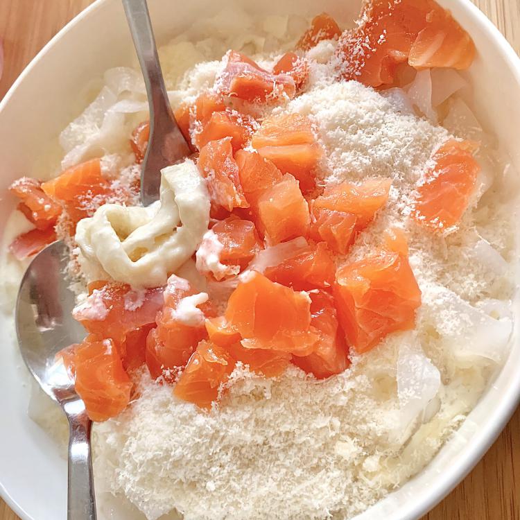 Tagliatelles de Konjac aux 2 Saumons | Crème & Pécorino romano